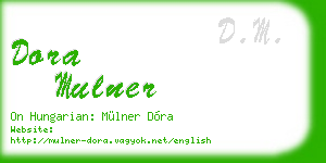 dora mulner business card